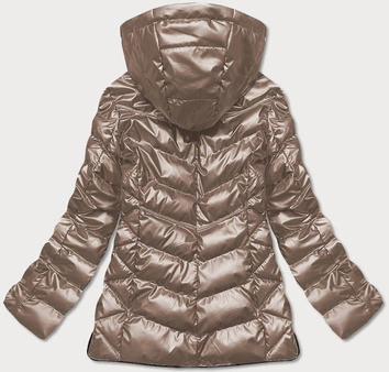 Pikowana kurtka przejściowa kakaowa (br9790-12)