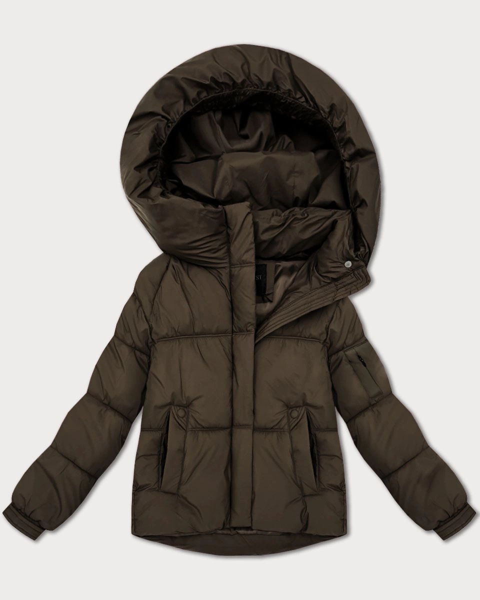 Przejściowa kurtka damska oversize S'West brązowa (B2003-48)