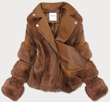 KRÓTKA RAMONESKA Z FUTREM KARMELOWA (CV2035)