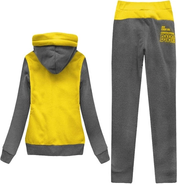 DRES DAMSKI ŻÓŁTO-GRAFITOWY (D978)