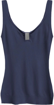 SWETERKOWA BLUZKA NA RAMIĄCZKACH GRANATOWA (1125)