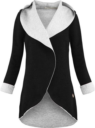 NARZUTKA BLUZA SWEETISSIMA CZARNO-SZARA (8103-6)