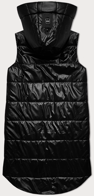 Kamizelka damska z ozdobnym suwakiem S'West czarna (B8151-1)