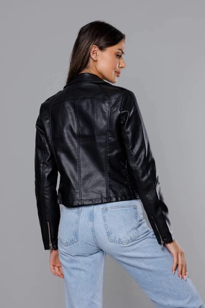 Ramoneska damska z kołnierzem czarna (11Z8036)