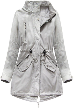 DWUSTRONNA PARKA Z KAPTUREM SZARA (W0233BIG)