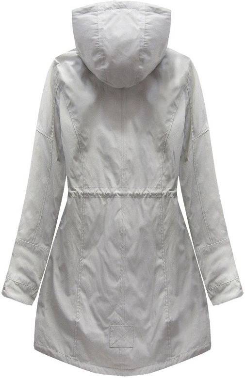 DWUSTRONNA PARKA Z KAPTUREM SZARA (W0232BIG)