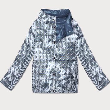 Lekko ocieplana dwustronna kurtka do bioder Goodlookin niebieska (P21-7213/7212-30S)