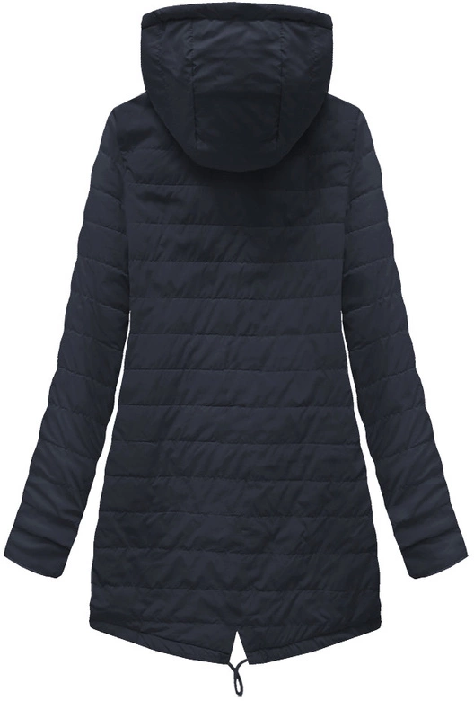 DWUSTRONNA PARKA Z KAPTUREM GRANATOWA (W0233BIG)