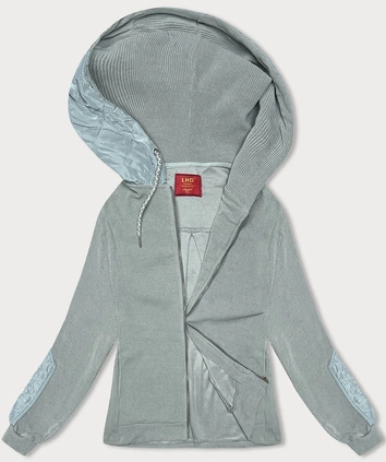 Bluza w prążki damska miętowa (AMG-311)