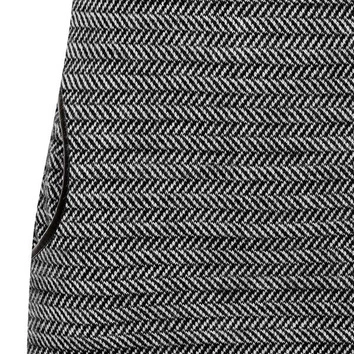 TUNIKA W JODEŁKĘ Z KOMINEM CZARNO-BIAŁA (N5)