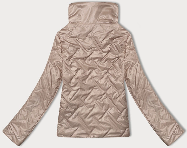 Cienka kurtka damska ze stójką S'West perłowy różowy (B8363-51)