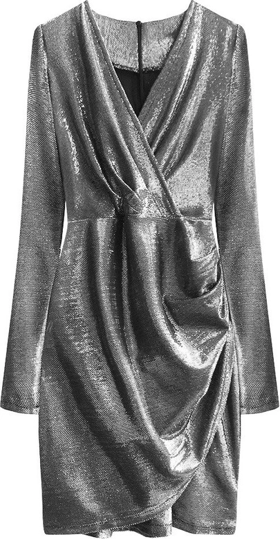 SUKIENKA Z DRAPOWANYM DOŁEM SREBRNA 2 (509ART)