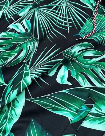 DAMSKI KOMPLET DRESOWY LIŚCIE CZARNY 3 (AMG887)