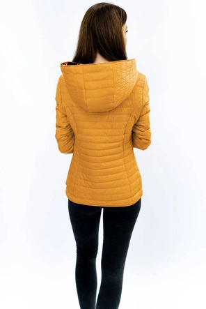 Kurtka z asymetrycznym zamkiem żółta (dl015)