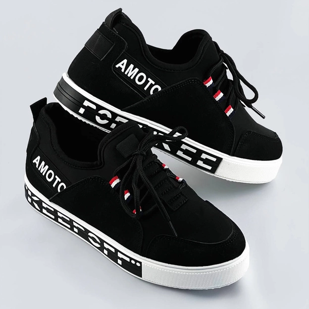 Wsuwane tenisówki damskie czarne (c1039)