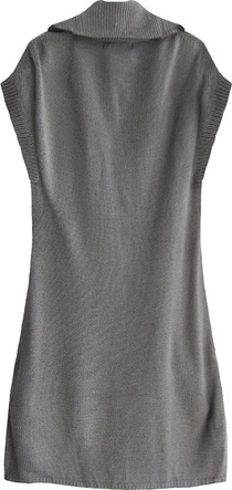 DŁUGI SWETER Z GOLFEM CIEMNOSZARY (1200)