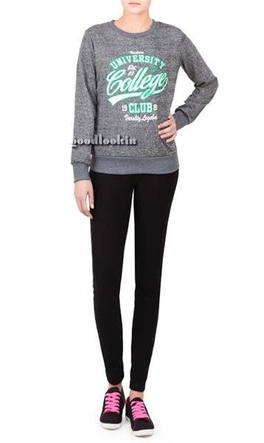 BLUZA HOT RED ON SUN GRAFIT MELANŻ (7260)
