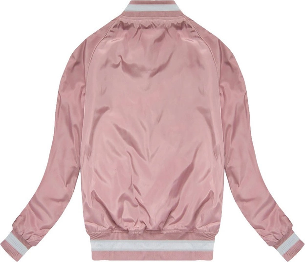 KURTKA BOMBERKA Z NASZYWKAMI RÓŻOWA (XW556X)