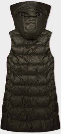 Bezrękawnik damski z odpinanym kapturem S'West khaki (B8231-11)