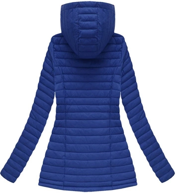 PIKOWANA KURTKA Z KAPTUREM NIEBIESKA (7117BIG)