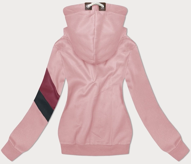 Damska bluza z kapturem brudny róż (2301)