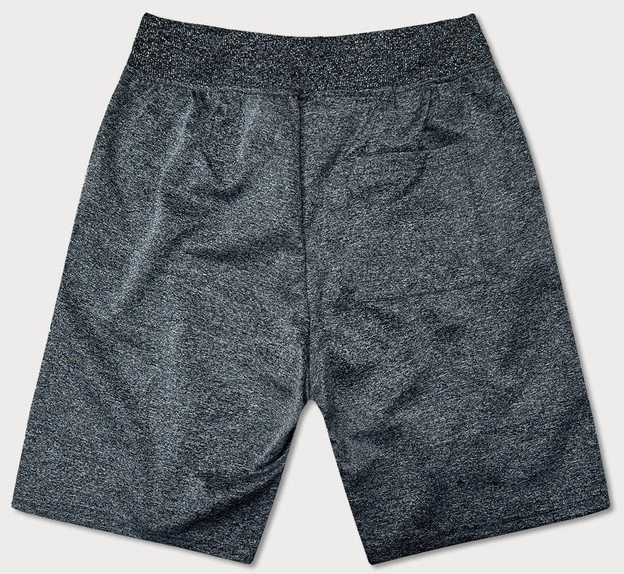 Męskie spodenki z nadrukiem ciemne szare (8K1120-5)