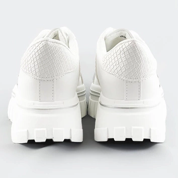 DAMSKIE SNEAKERSY NA TRAKTOROWEJ PODESZWIE BIAŁE (88-25)