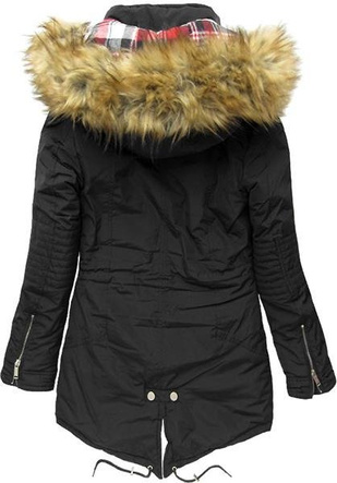 CZARNA PARKA ZIMOWA (7180W)