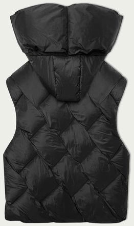 Trójwymiarowa kamizelka damska oversize czarna (YD35)