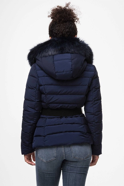 KURTKA Z ODBLASKOWYMI LAMPASAMI GRANATOWA (M8-610)