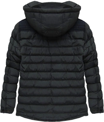 MĘSKA KURTKA ZIMOWA Z KAPTUREM GRAFITOWA (M562)