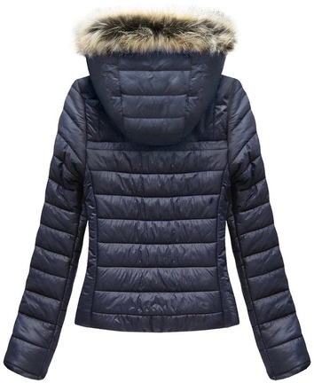 KRÓTKA PIKOWANA KURTKA GRANATOWA (81264)