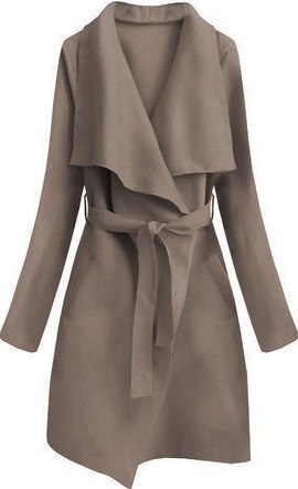 MINIMALISTYCZNY PŁASZCZYK KAKAOWY 2 (552ART)