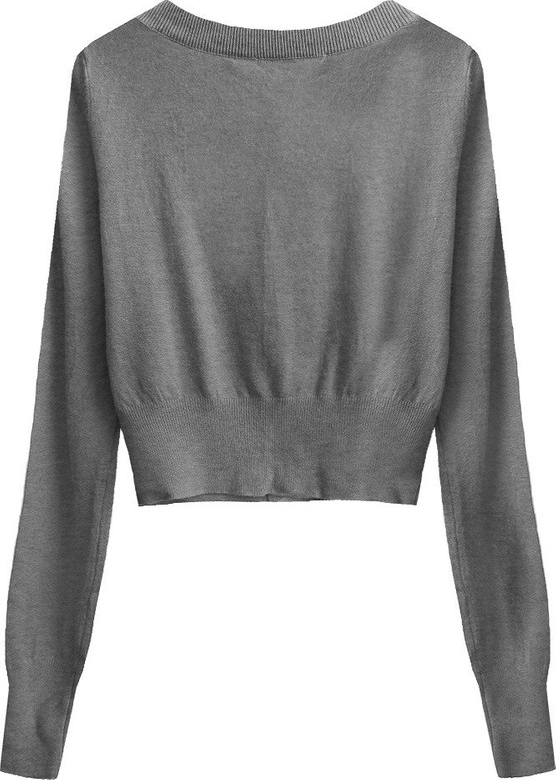 KRÓTKI ZDOBIONY SWETEREK SZARY (429ART)