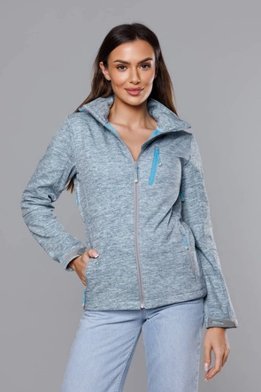 Damska kurtka sportowa typu softshell szaro-niebieska (DW-21605)