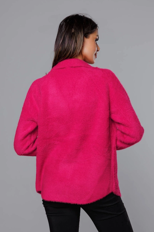Krótka narzutka alpaka różowa (CJ65)