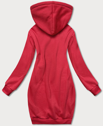 Długa bluza dresowa czerwona (YS10005-18)