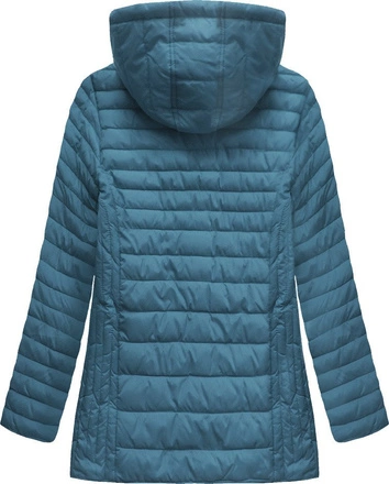PIKOWANA KURTKA Z KAPTUREM NIEBIESKA (XW262BIGX)