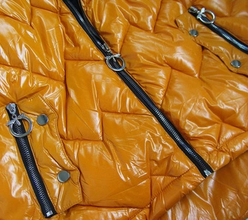 PIKOWANA DAMSKA KURTKA ZIMOWA ŻÓŁTA (B9540)