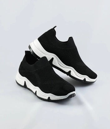 Sportowe buty damskie czarne (ym-168)