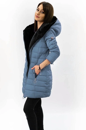 WODOODPORNA DAMSKA KURTKA ZIMOWA NIEBIESKA (M-13)