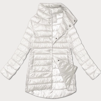 Pikowana kurtka damska ze stójką Minority ecru (P3-6908-12)