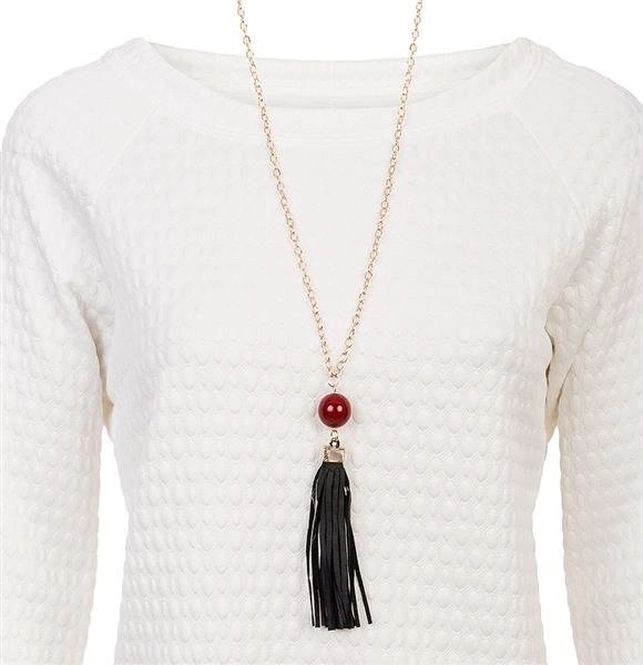 BLUZKA Z TŁOCZONYM WZOREM ŚMIETANOWA (8885)