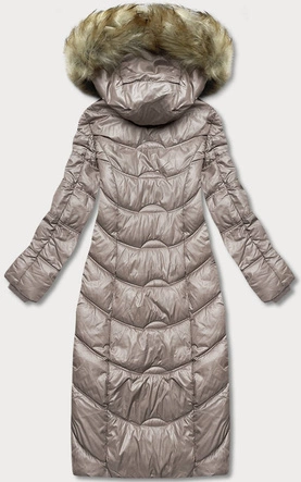 Lekka długa kurtka damska camel (H-203)