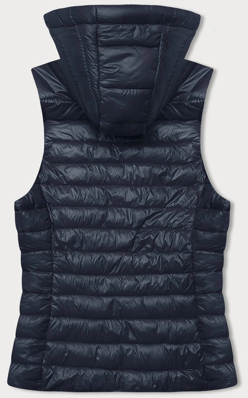 Pikowana kamizelka z kapturem granatowa (16M9138-215)