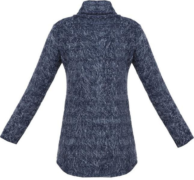 GRANATOWY SWETER Z BŁYSZCZĄCYM SERCEM (X4044X)