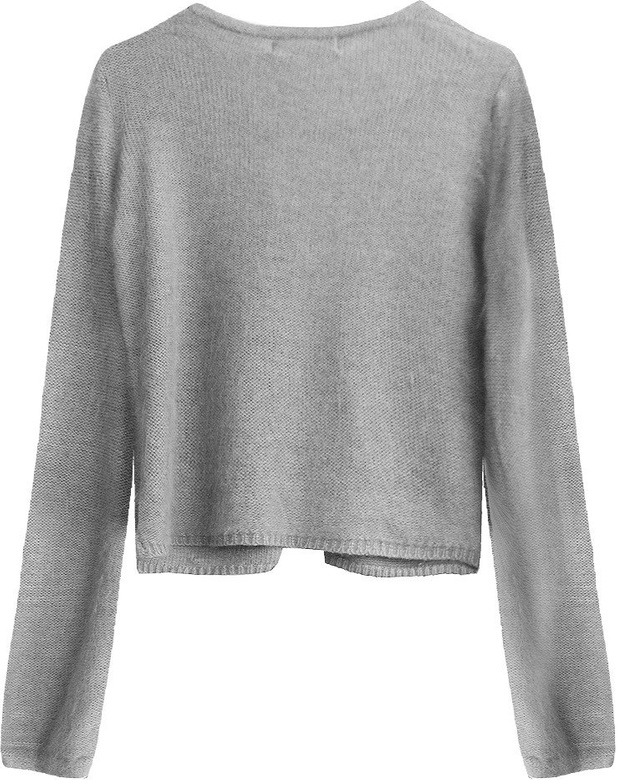 SWETER Z PEREŁKAMI SZARY (X1601X)
