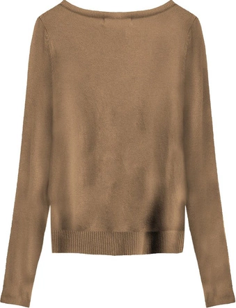 KRÓTKI SWETEREK Z CYRKONIAMI KARMELOWY (1524)