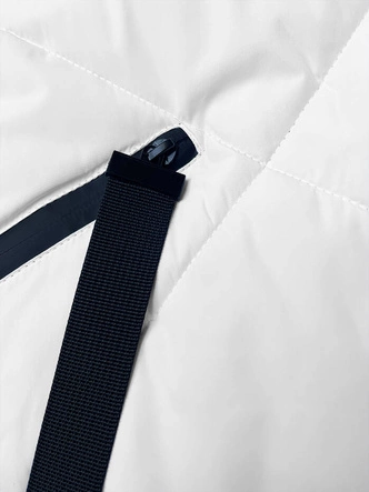 Zimowa długa kurtka damska biała (5M3168-281)