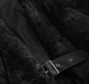 KRÓTKA RAMONESKA Z FUTREM CZARNA (FL2020)